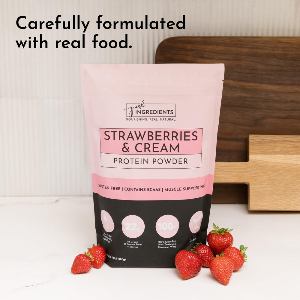 JUST INGREDIENTS Strawberries and Cream used in baking adds flavor and improves nutrition