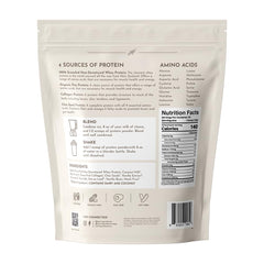 JUST INGREDIENTS Vanilla Bean Protein Powder real vanilla focus in a shaker bottle
