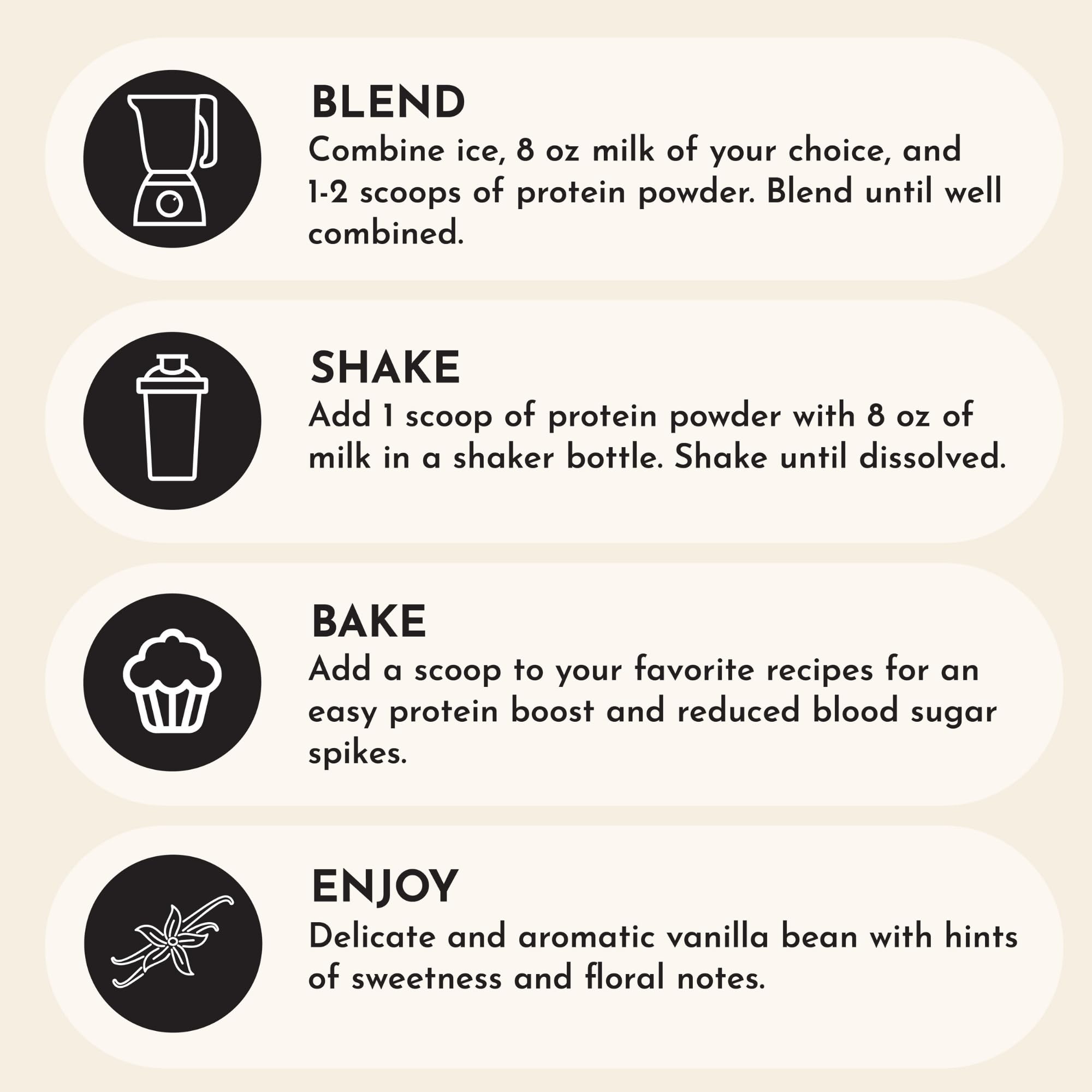 Just Ingredients Vanilla Protein Powder ingredients close-up showing clean multi-source blend