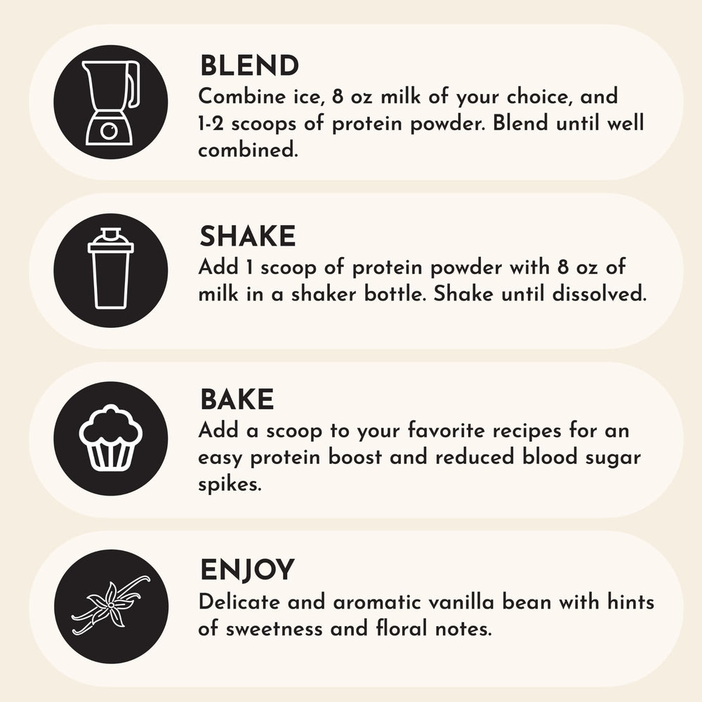 Just Ingredients Vanilla Protein Powder ingredients close-up showing clean multi-source blend