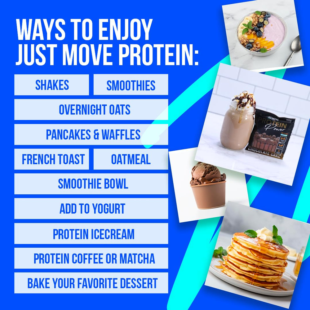 Just Move protein sample pack serving idea image for convenient on-the-go nutrition