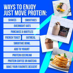 Just Move protein sample pack serving idea image for convenient on-the-go nutrition