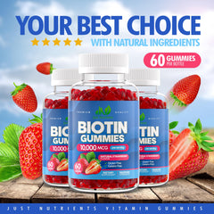 Just Nutrients Biotin label close-up — gluten-free and dairy-free