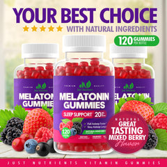 Just Nutrients Melatonin gummies ingredients panel highlighting gluten-free and vegetarian