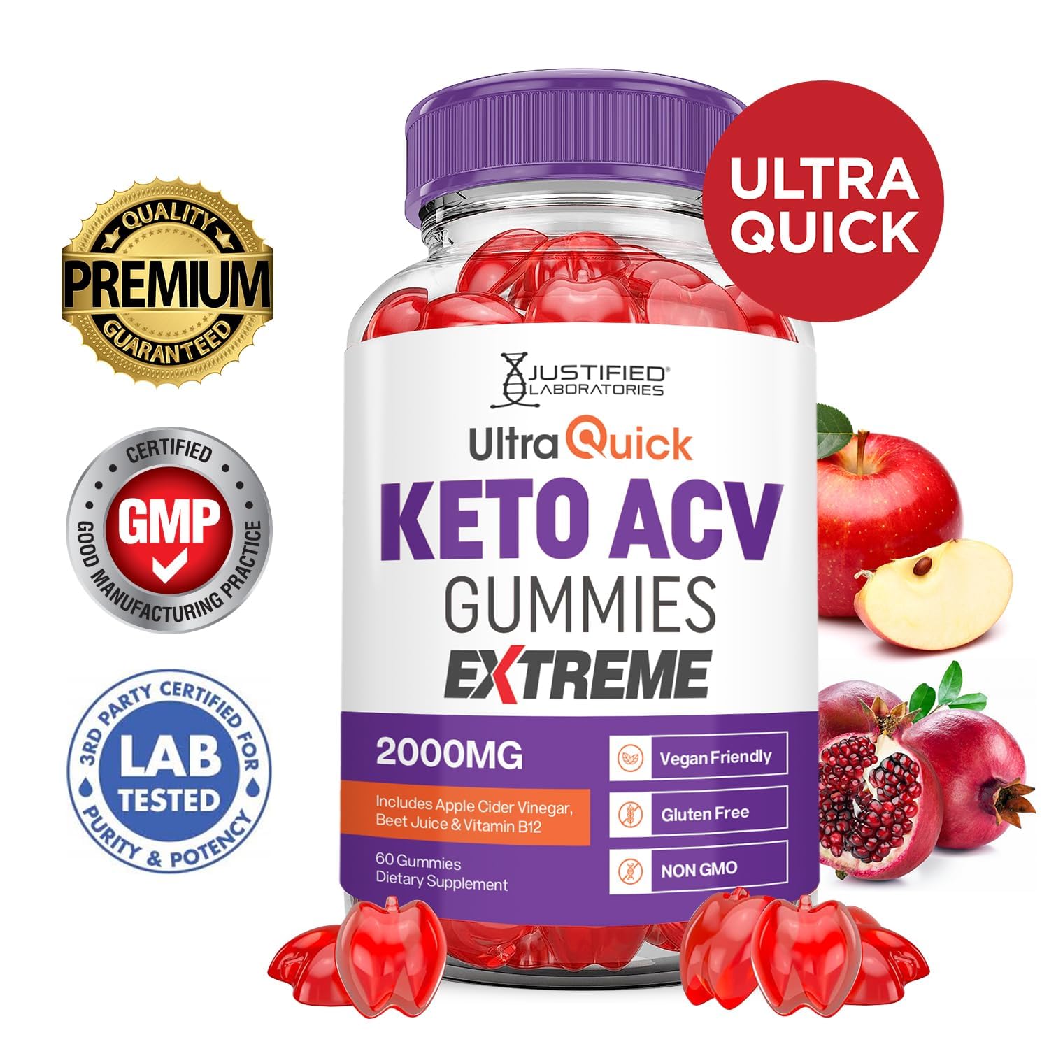 Justified Laboratories beet juice powder detail enhancing natural color.