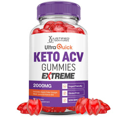 Justified Laboratories Ultra Quick Keto ACV Gummies bottle for a tasty daily routine.