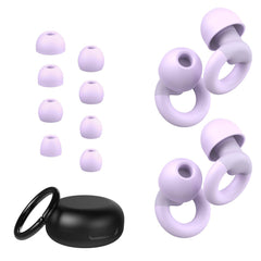 JUSTRVN ear plugs 2-pairs set reduces noise for better sleep.