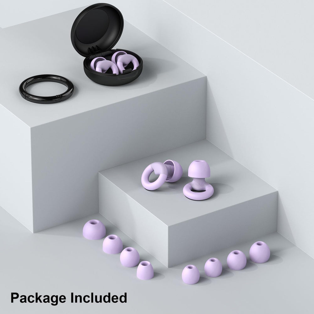 JUSTRVN ear plugs ideal for sleep and study on the move.