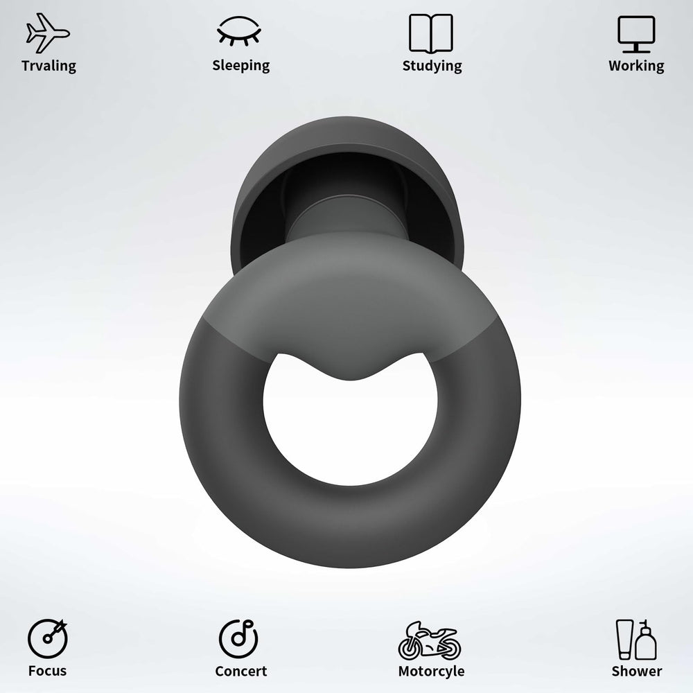 JUSTRVN eight soft silicone ear tips close-up for a precise fit.