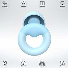 JUSTRVN tapones de silicona suave, ajuste cómodo para dormir.