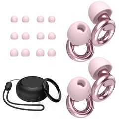 Tapones para oídos JUSTRVN en estuche compacto para dormir y viajar.