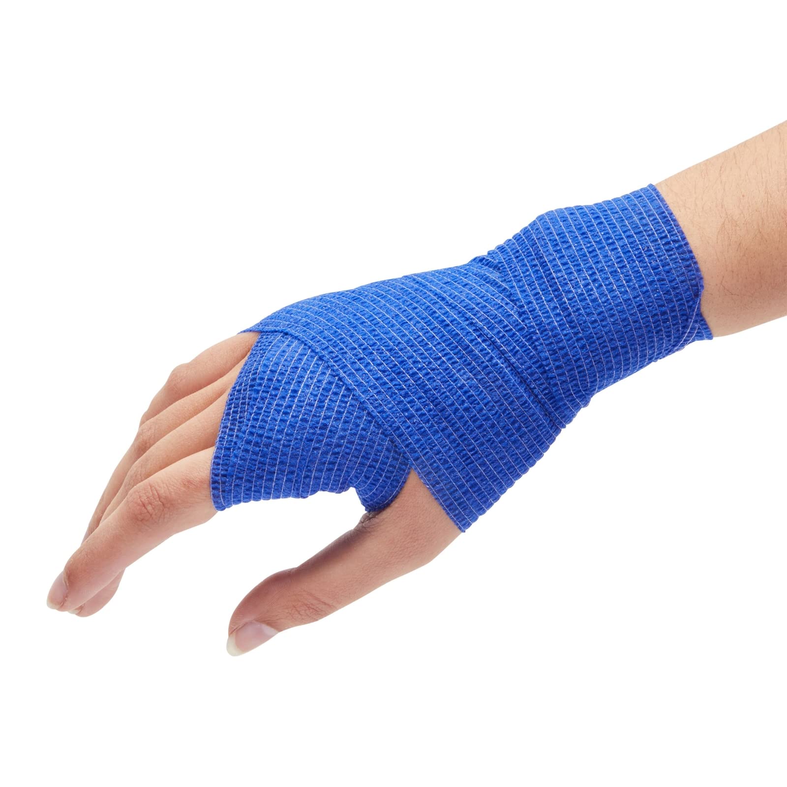 Wrapping an ankle or wrist with Juvale elastic bandage for secure hold