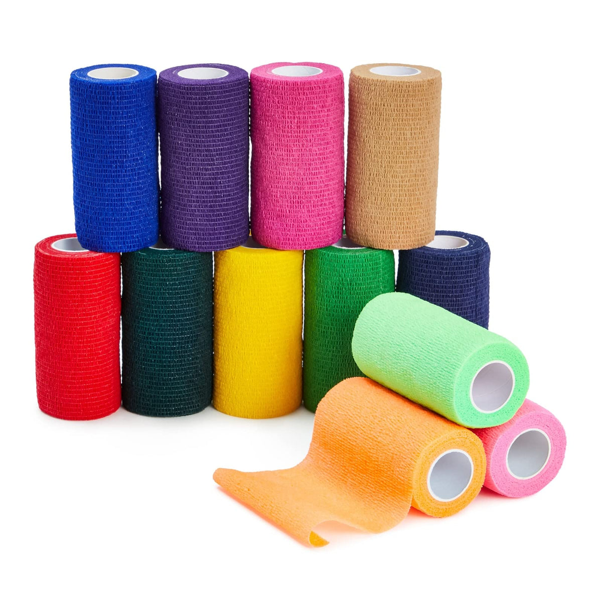 Juvale self-adherent bandage wrap in a color assortment for versatile care