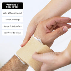 Juvale self-adhering wrap close-up showing tear-away design for quick use