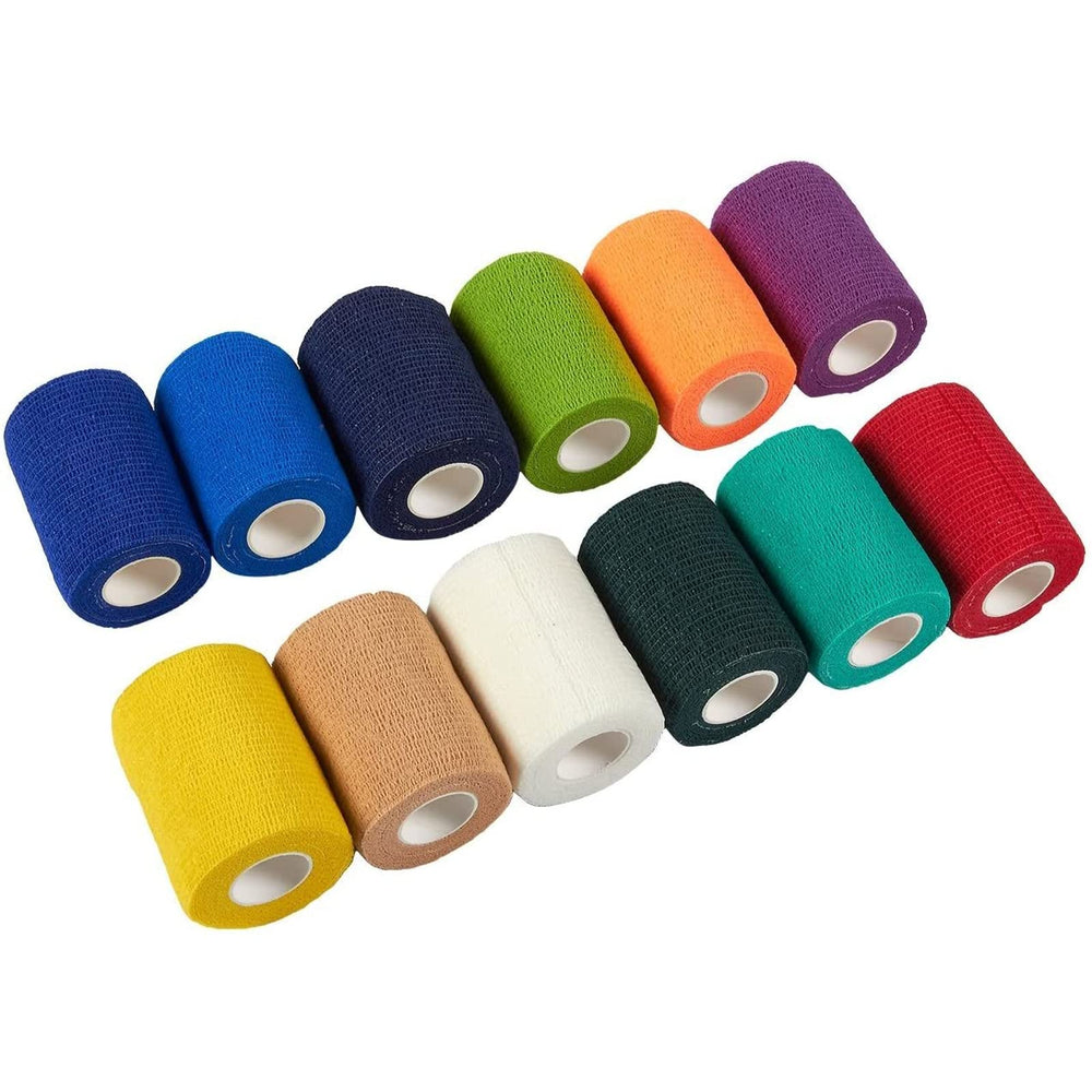 Juvale Vet Wrap durable cohesive wrap displayed in color assortment