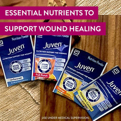 Juven fruit punch powder packets for tasty daily wound support.