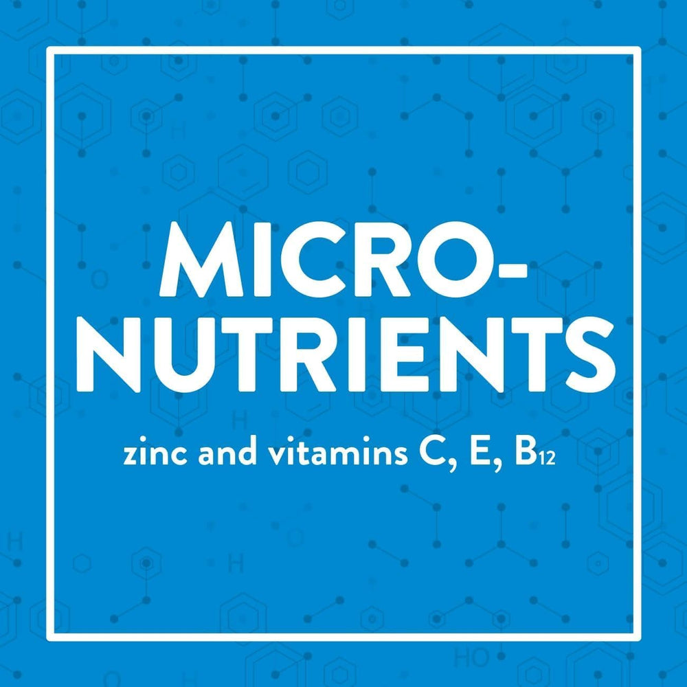 Juven micronutrients bottle showing zinc, vitamins C and E, B12.