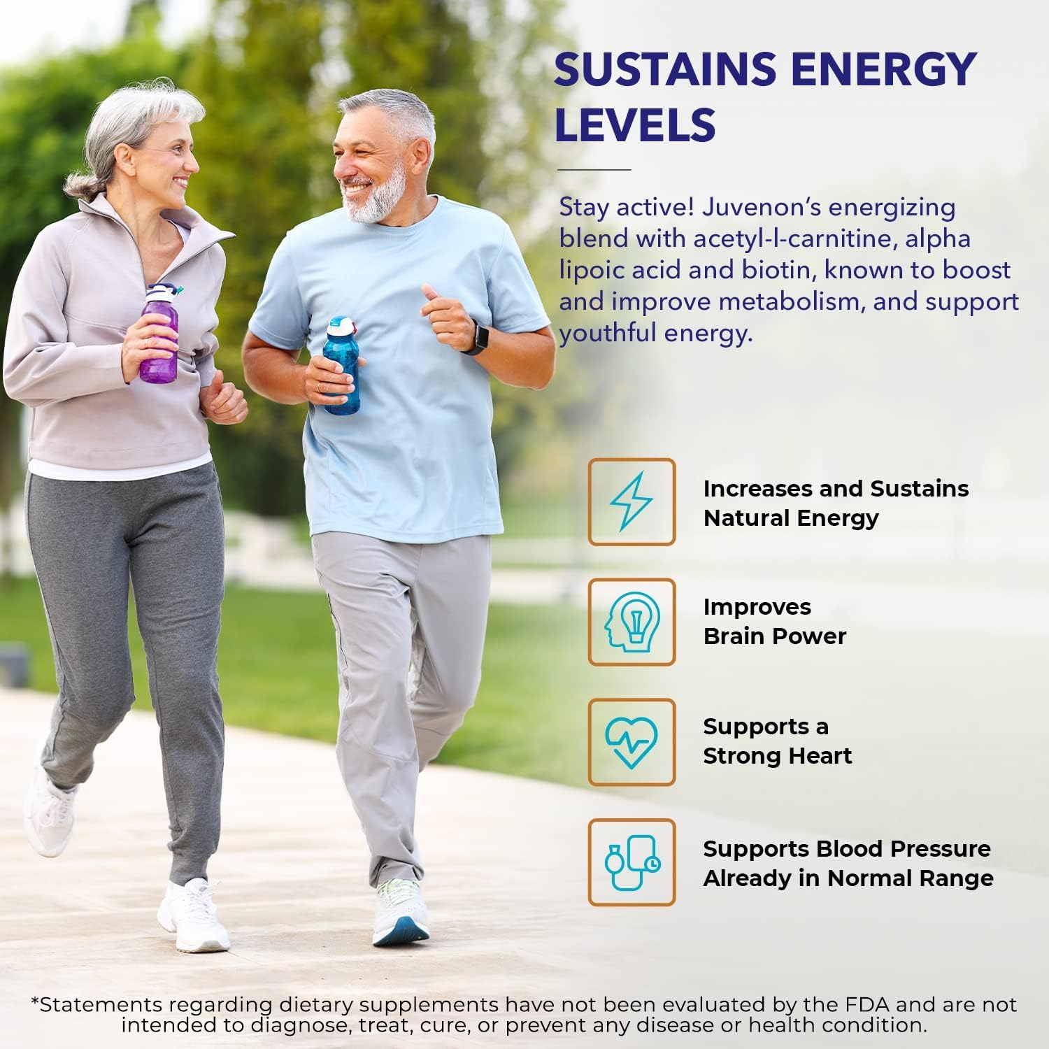 Juvenon Cellular Health capsules on white background suggesting energy and mood support.