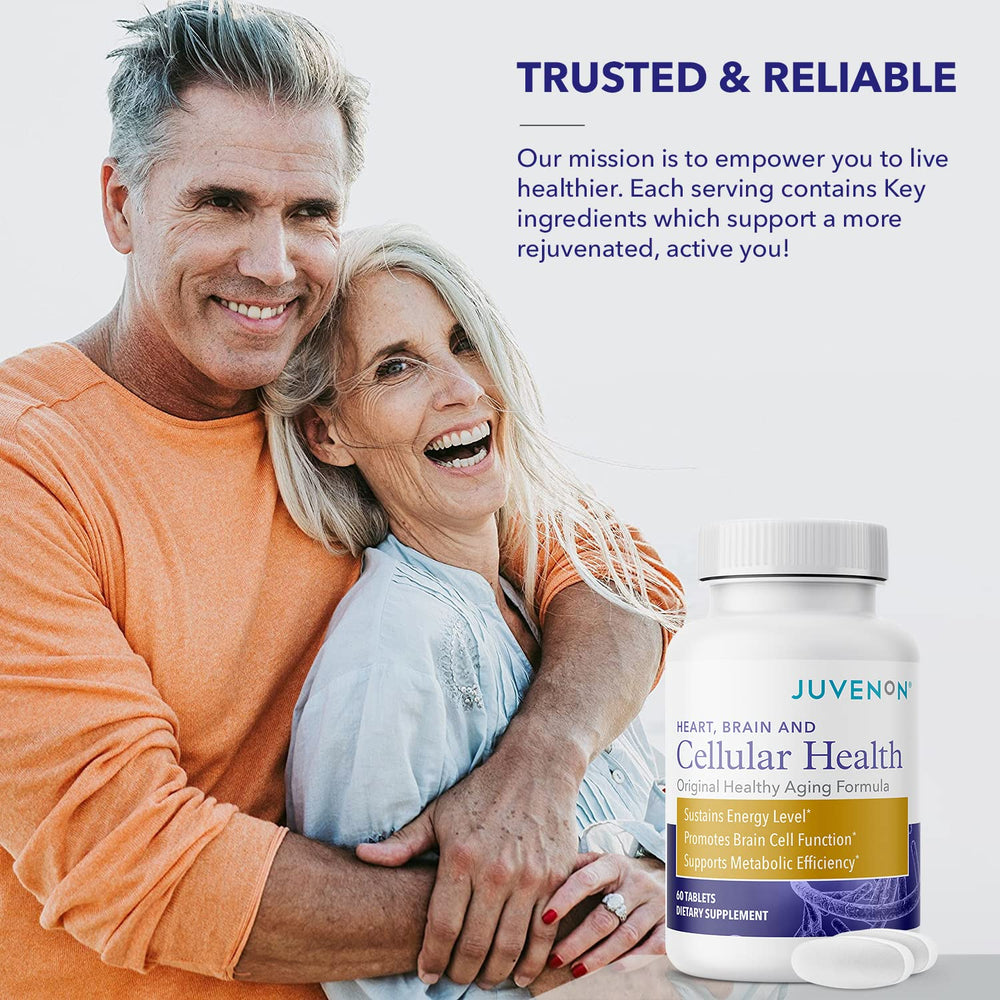 Juvenon Cellular Health packaging design showcases natural formulation