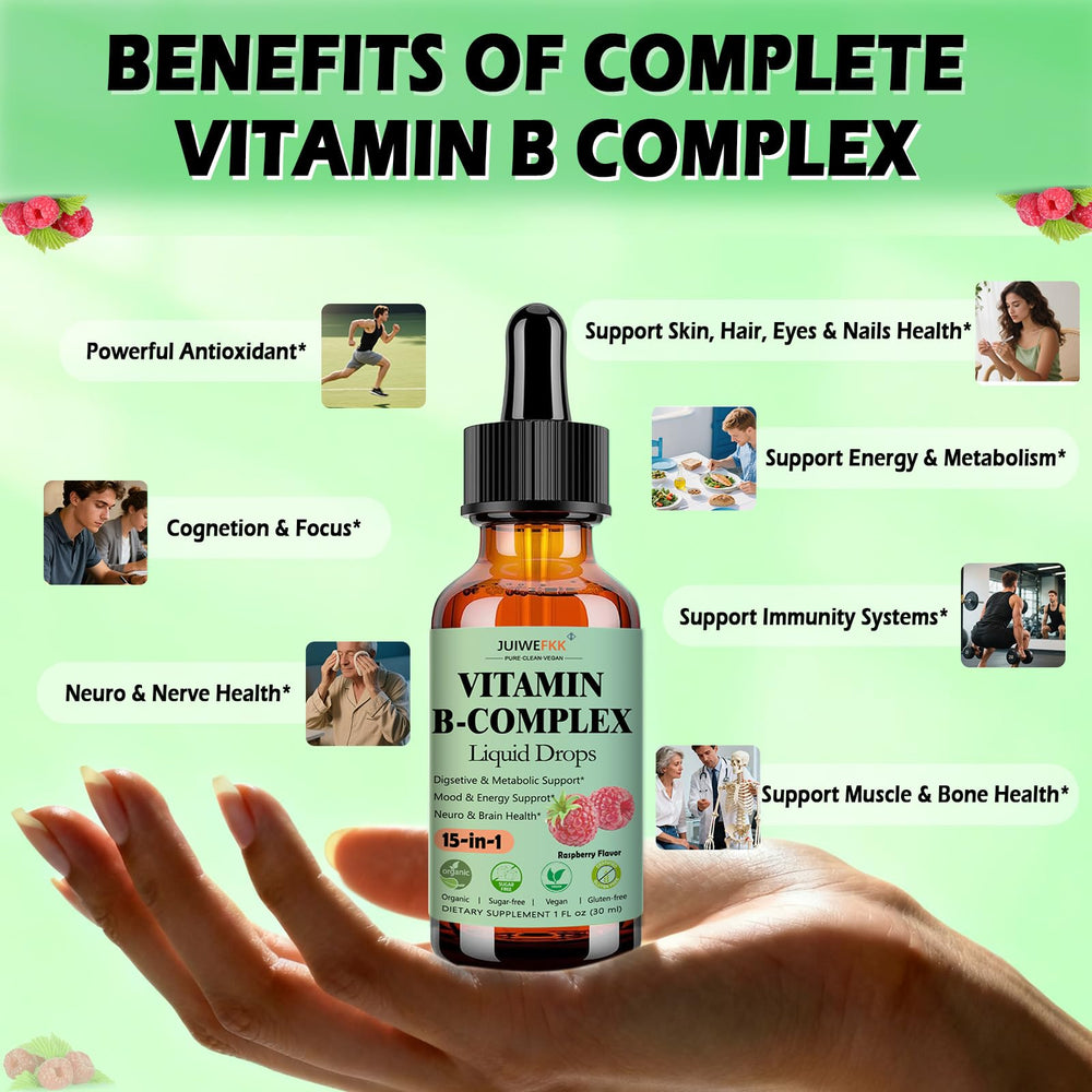 JUIWEFKK Vitamin B Complex liquid drops for the whole family’s daily routine