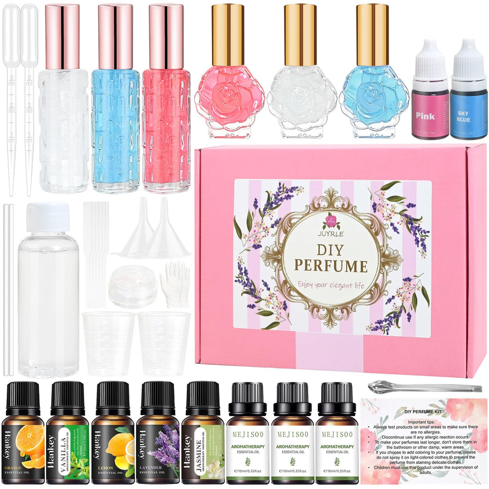 JUYRLE perfume making kit box and tools for at-home fragrance crafting