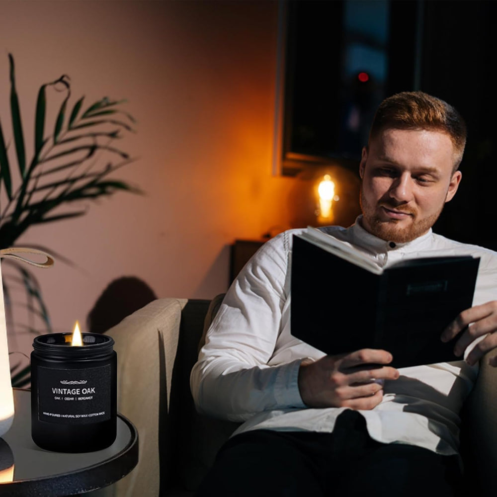 JXDLSQ Smoke Vanilla jar candle for cozy evenings and intimate moods