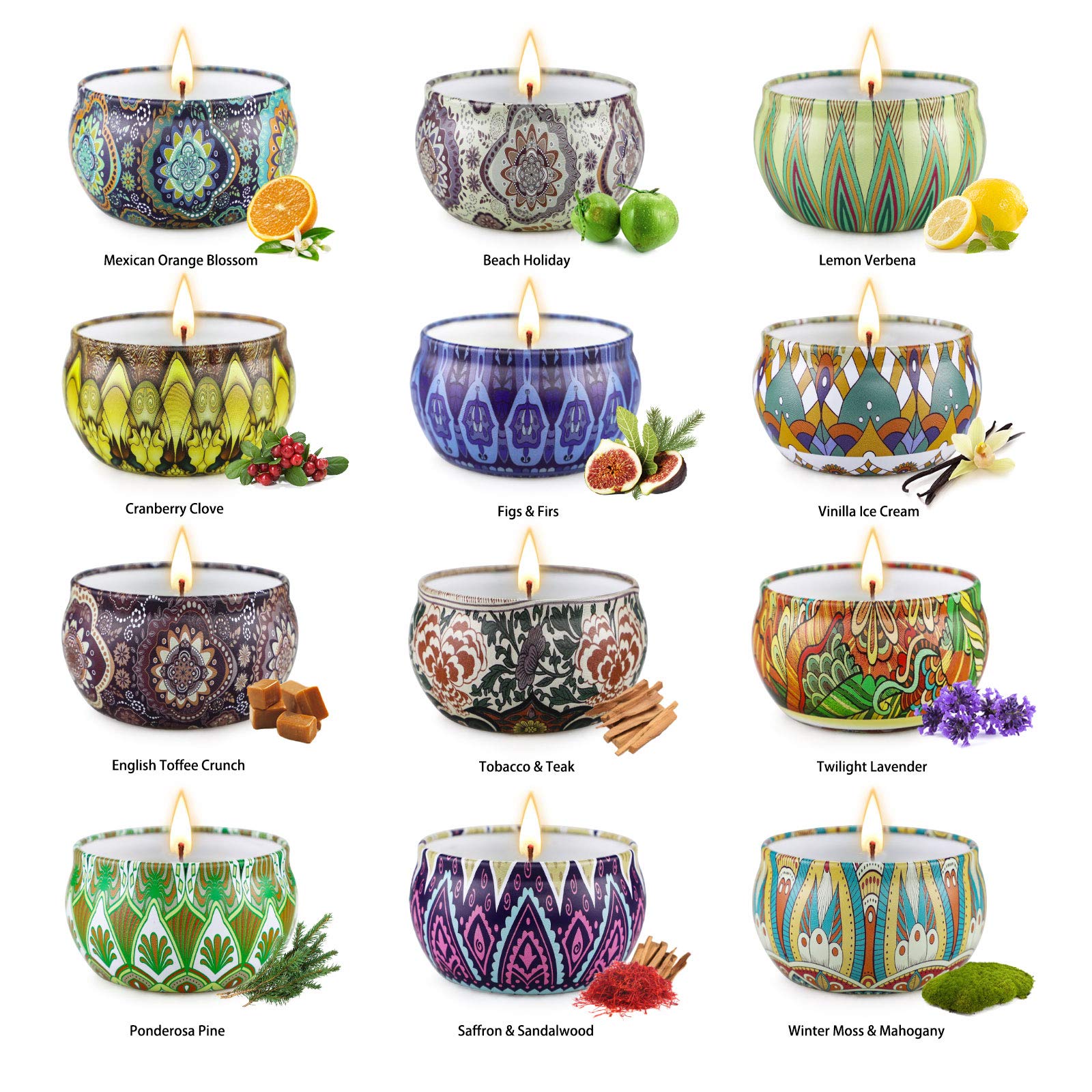 JXDLSQ soy wax candles with lead-free wick deliver a clean, even burn