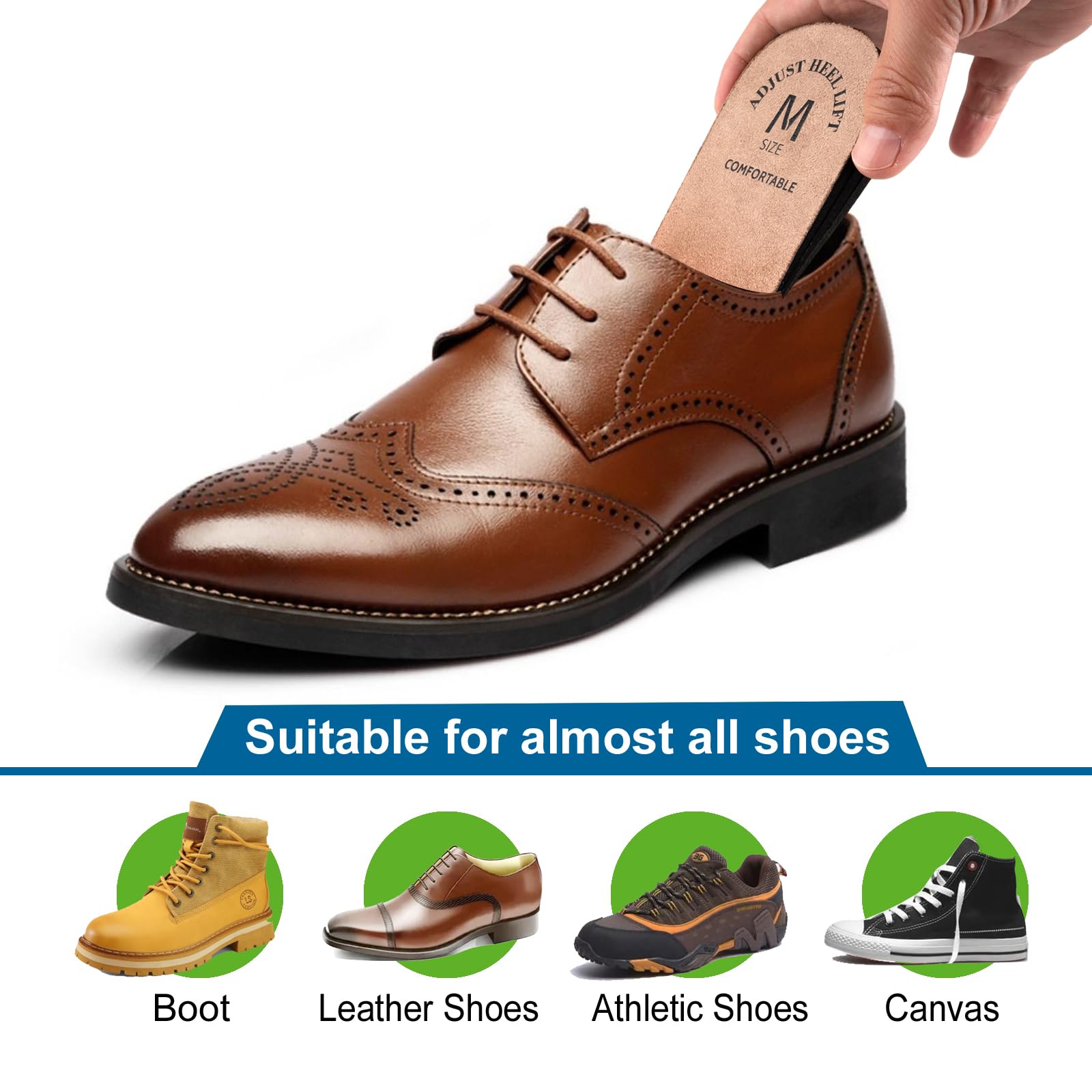 JXXAMZ33 fits sneakers, boots, and dress shoes.