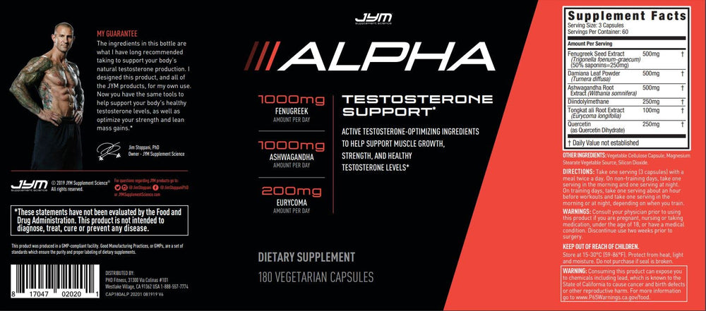 Alpha JYM gym-use scene suggesting ready-to-train vitality.