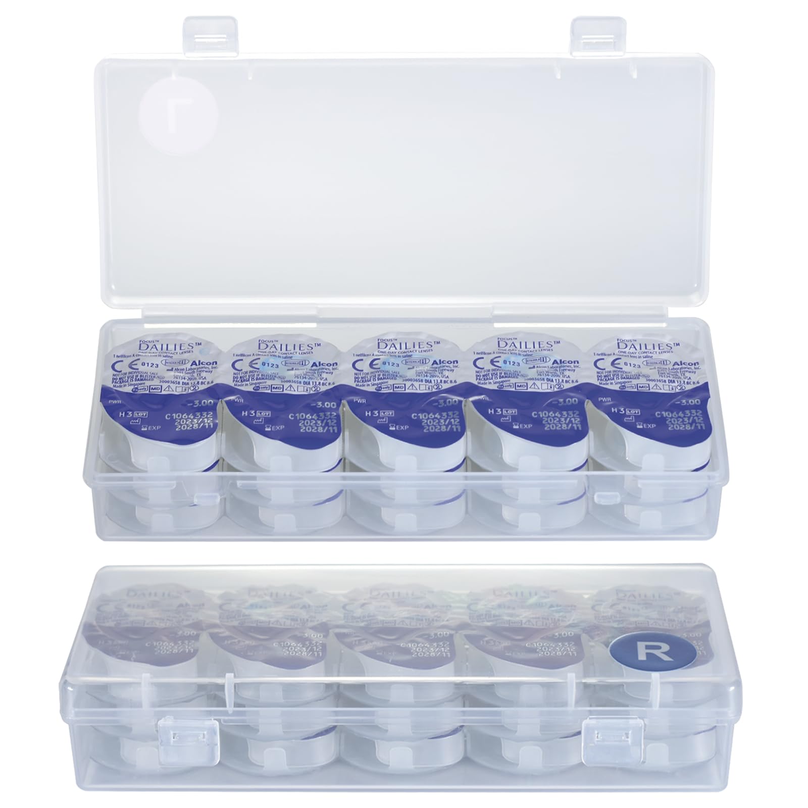 JynJyn 2-Pack contact lens organizer case with compact design for travel storage