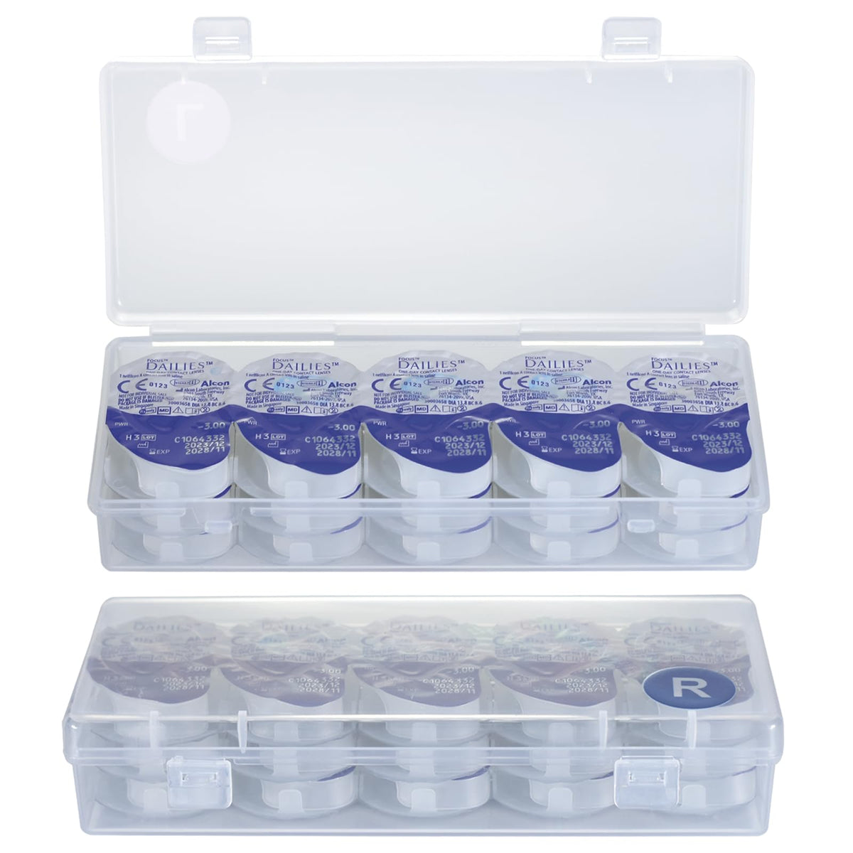 JynJyn 2-Pack contact lens organizer case with compact design for travel storage