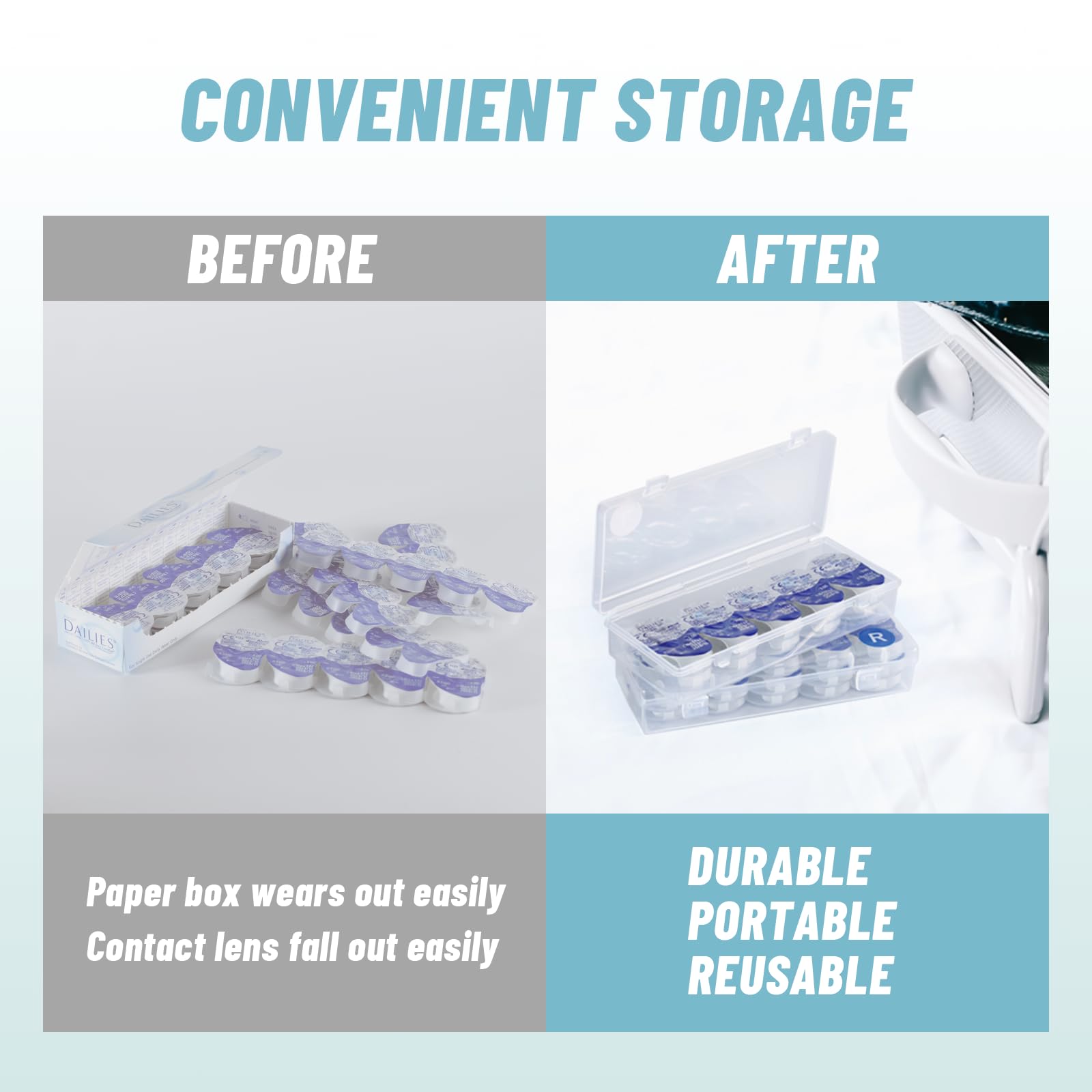 JynJyn durable plastic lens organizer protecting lenses during daily use