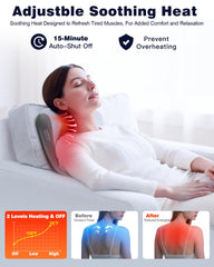 JZBRAIN adjustable heat levels warm your muscles without overpowering the massage.