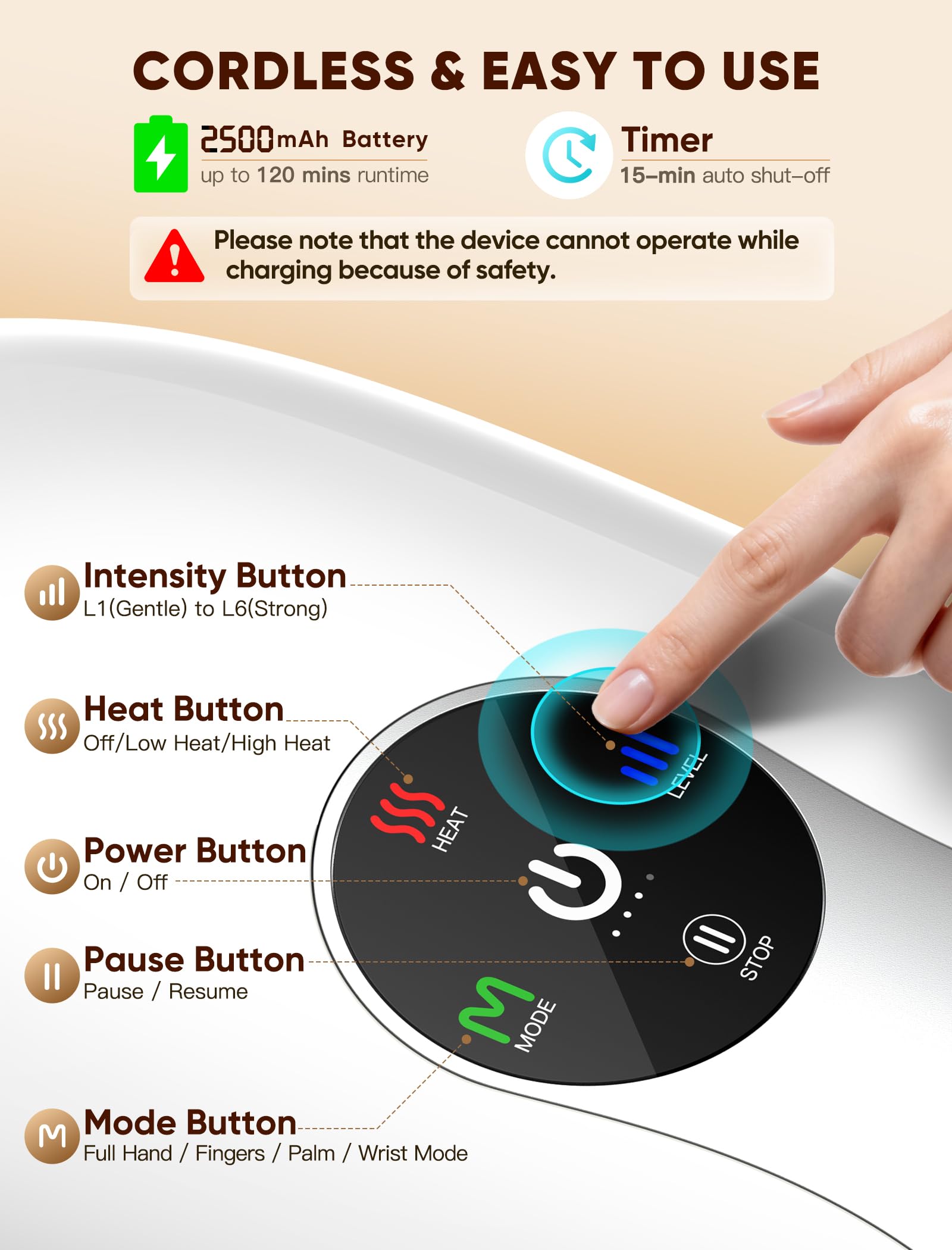 JZBRAIN built-in 15-minute auto shut-off for worry-free use.