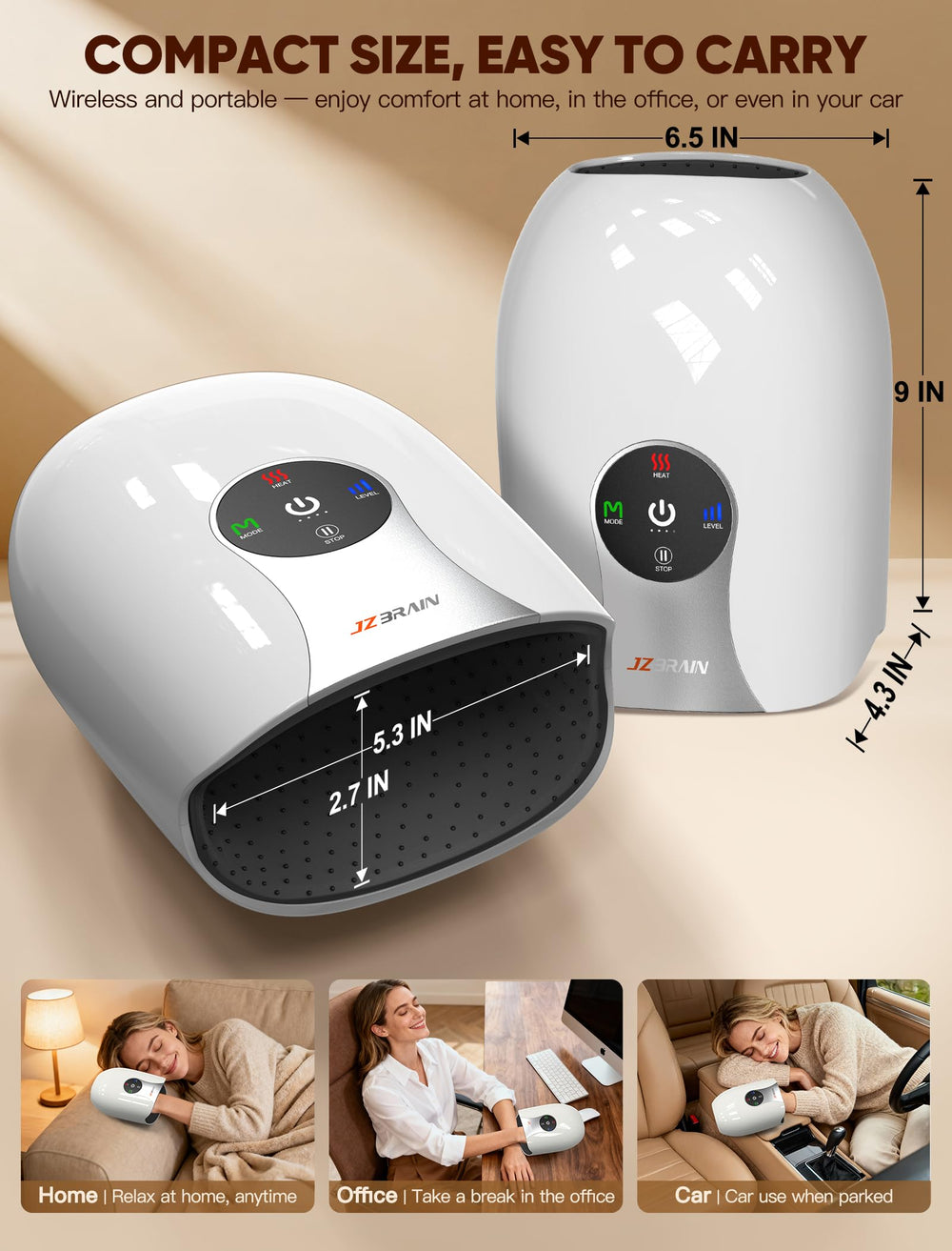 JZBRAIN clear display and touch panel for easy control.