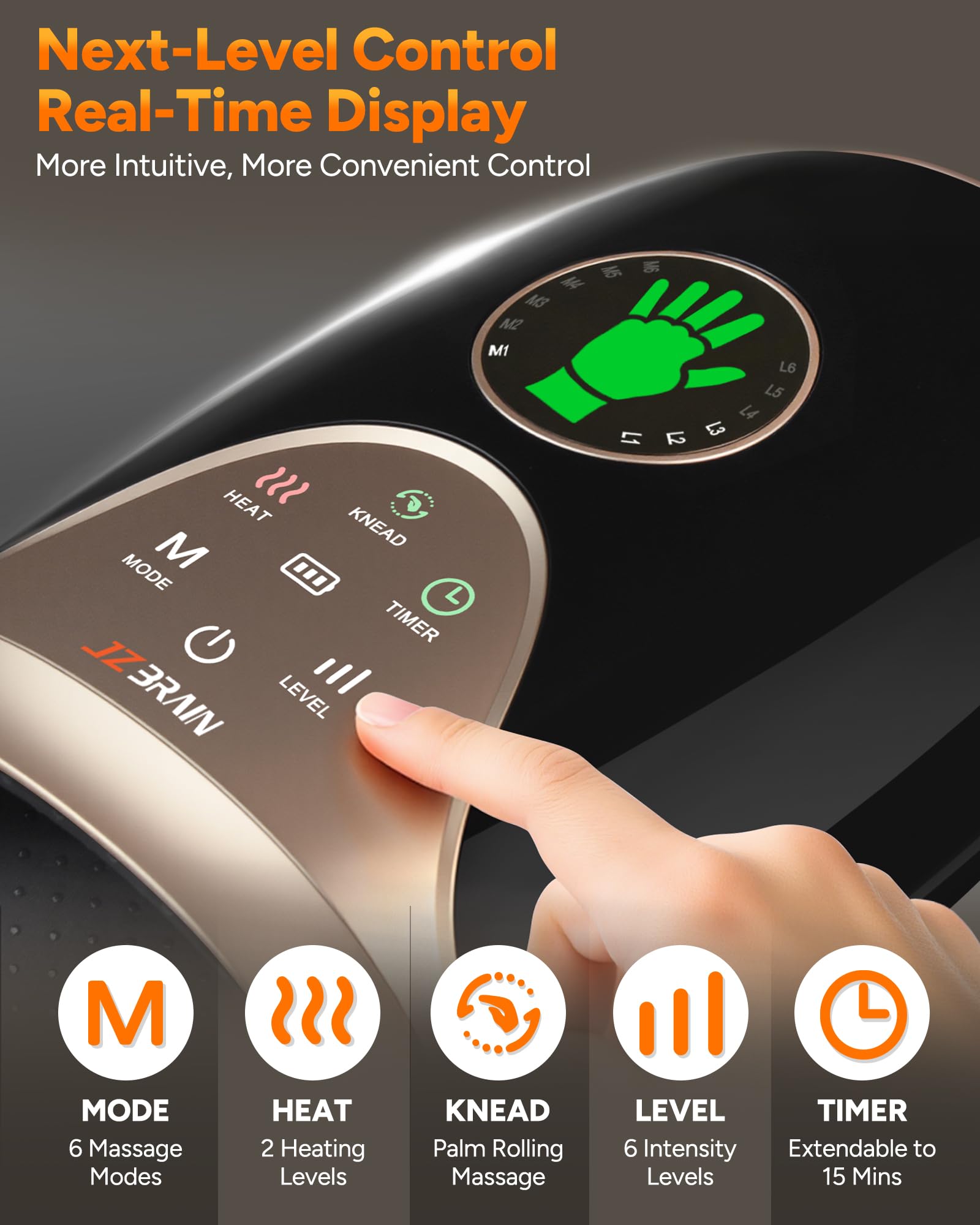 JZBRAIN 18-airbag design delivers tailored comfort for every hand.