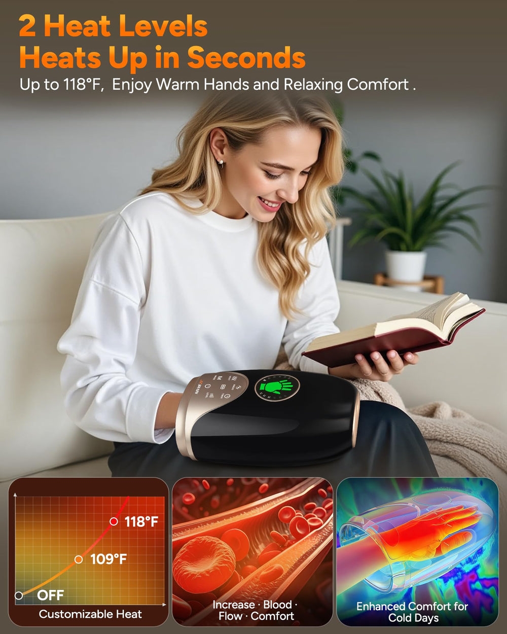 JZBRAIN six modes offer customizable massage experiences.