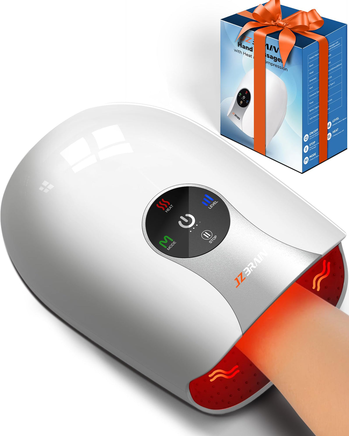 JZBRAIN hand massager sequence waves easing full-hand tension after typing.