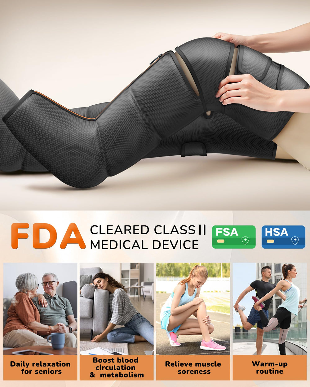 JZBRAIN leg massager carry bag keeps massager portable.