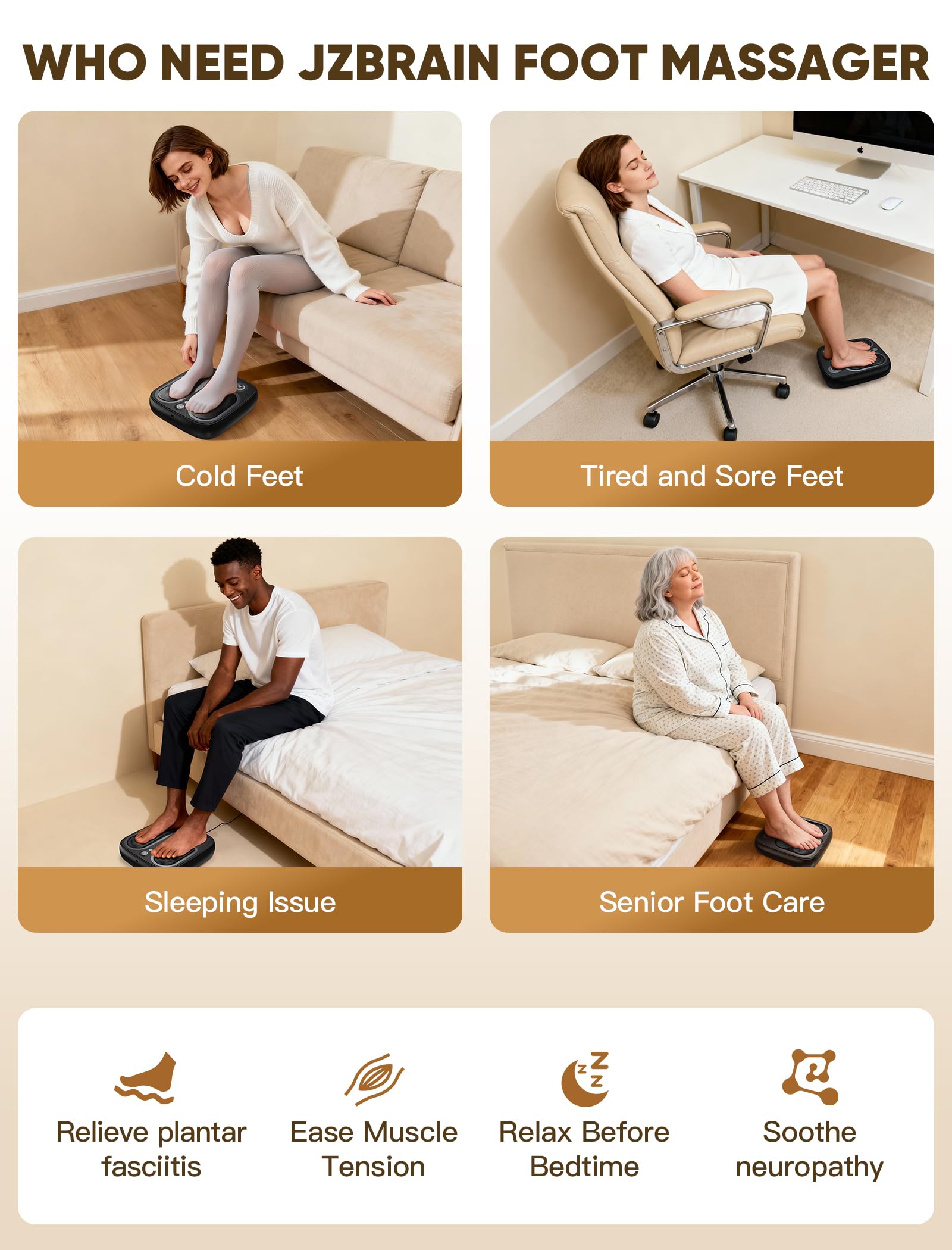 JZBRAIN open platform fits most sizes and slides easily under desks.