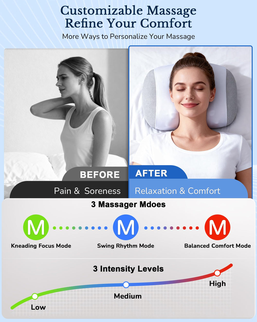 JZBRAIN cordless design for massage anywhere