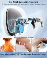 JZBRAIN neck massager pillow with three heat levels for warmth