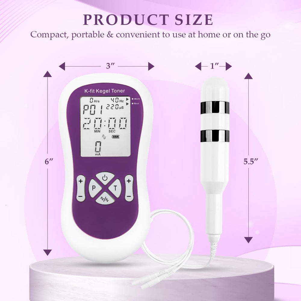 K-fit electrical probes comfort shown for gentle pelvic pulses