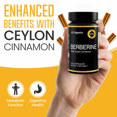K2 Organics Berberine Cinnamon gluten-free and non-GMO certification