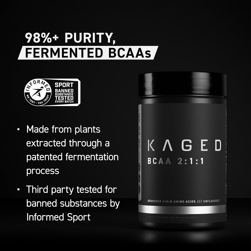 Kaged BCAAs fermented plant-based formula for clean shakes