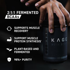 Foam-free mixing of Kaged BCAAs in water or juice