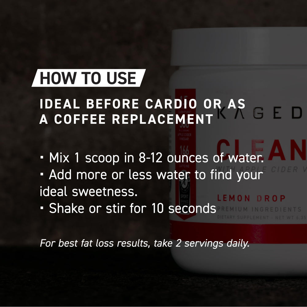 Kaged Clean Burn on gym bench suggesting energy and focus