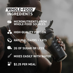 Kaged Clean Meal Vanilla Cake label highlighting vitamins and minerals.