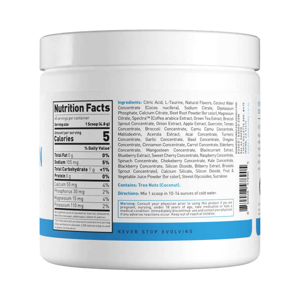 Kaged Daily Hydration 60 servings tub ready for a long-term hydration routine.