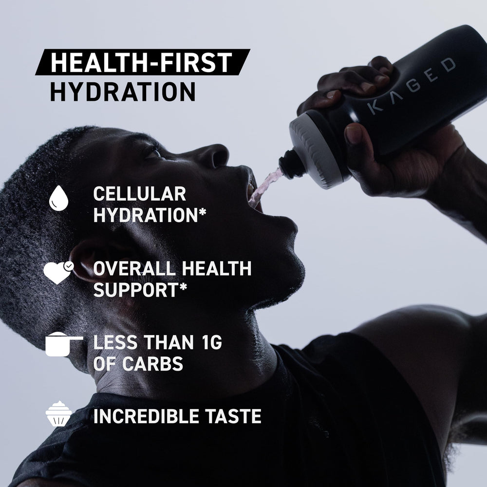Kaged HydraCharge on a workout setup ready for pre-, intra-, or post-workout hydration.